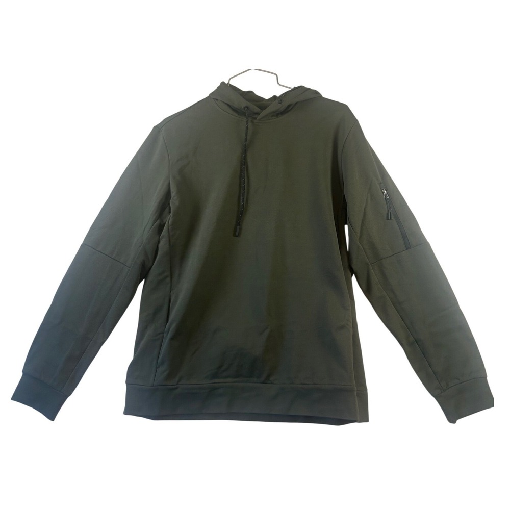 32 Degrees Heat Mens Green Tech Pullover Hoodie Long Sleeve M NEW